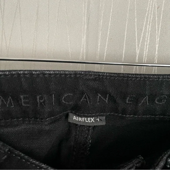 American Eagle Men’s Jeans Skinny Black Stretch Airflex Size 30 X 30 - Picture 4 of 9